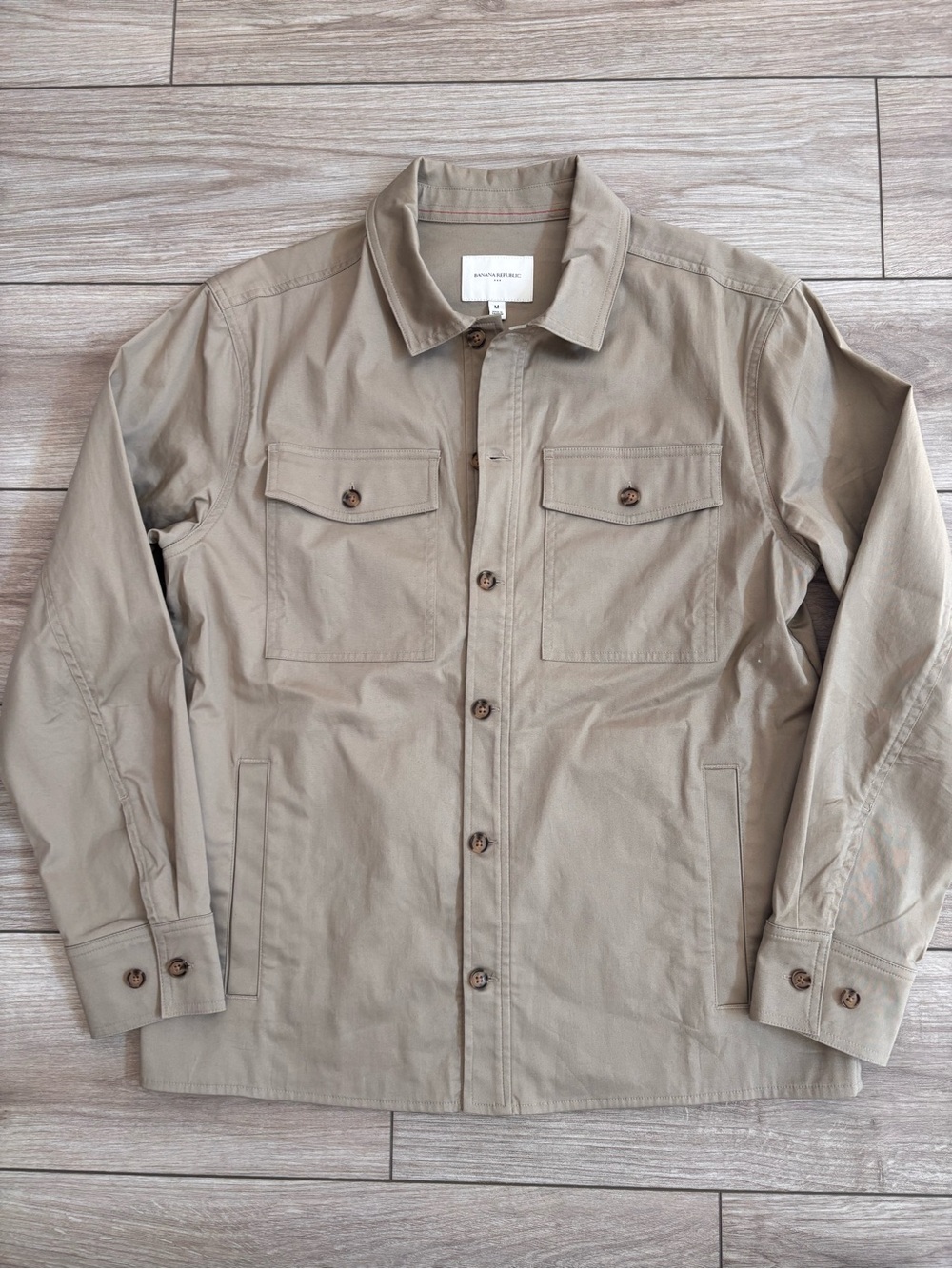 Banana Republic Tan Military Field Jacket Overshirt